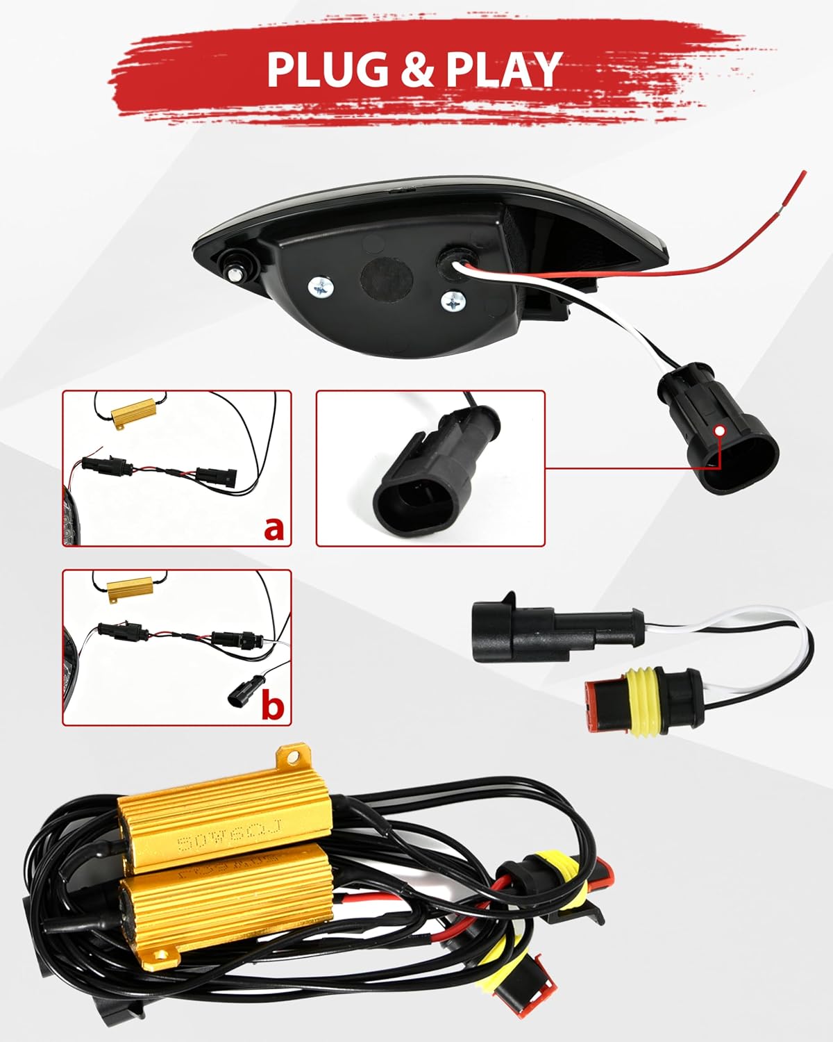 SAUTVS LED Side Mirror Lights for Spder F3, LED Side Mirror Accent Auxiliary Lights Kit with Yellow Turn Signals for Can-Am Spyder F3 F3-S 2013-2026 Accessories (2PCS)