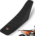 Universial Dirt Bike Seat Cover - Soft Ribbed Rubber Seat Covers for Motorcross Enduro (Black-2)