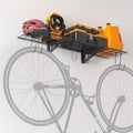 1x4 ft Garage Shelving with 6 Bike Hooks, Pantry Storage, 150 lbs Total Load