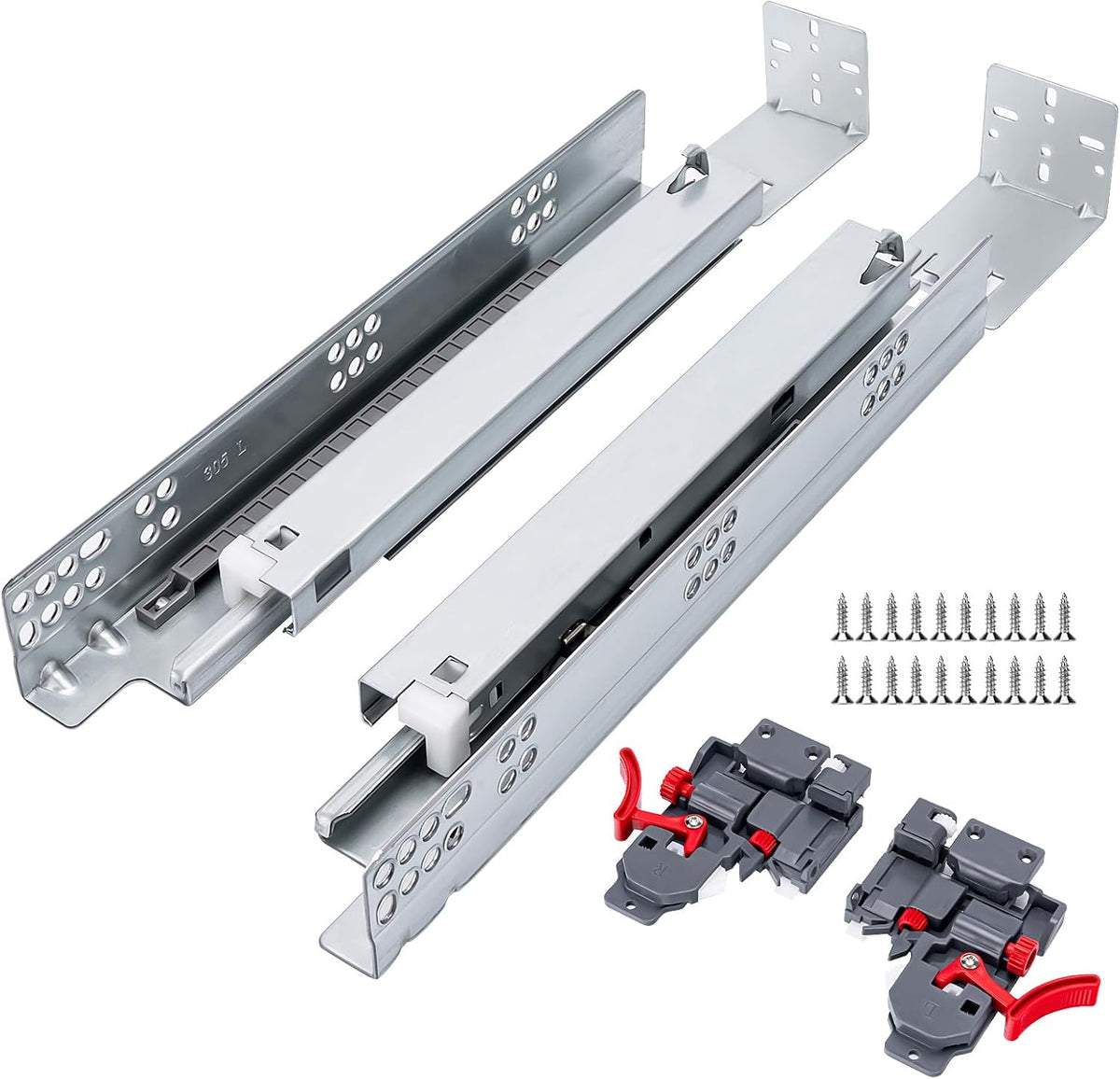 lontan 21 inch undermount soft close drawer slides, main product view