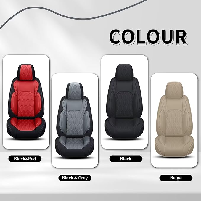 Car Covers Fit for Toyota Camry 2012-2025: Full Set 5 Seats Faux Leather - Image 9