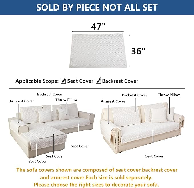 Eismodra Couch Cover, Sectional Couch Covers, Sofa Covers - Image 5