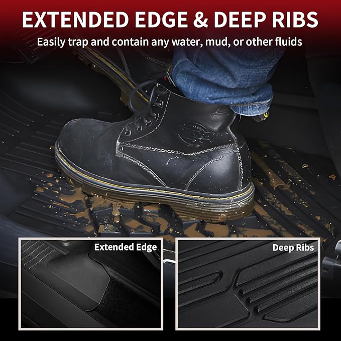 LASFIT Floor Mats for Ford F-150 2015-2025 | F150 Lightning 2022-2025 SuperCrew - Image 3