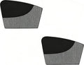 2 PCS Window Sun Shades, Half Blackout See-Through Side Front Window Cover, Double Layer Heat Glare Block Protector, Fit for Driver Passenger (Black)