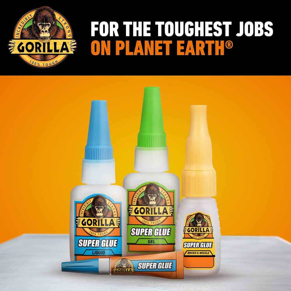 Gorilla Glue Super Glue Gel XL, Fast-Setting, Thicker Controlled No Run Formu...