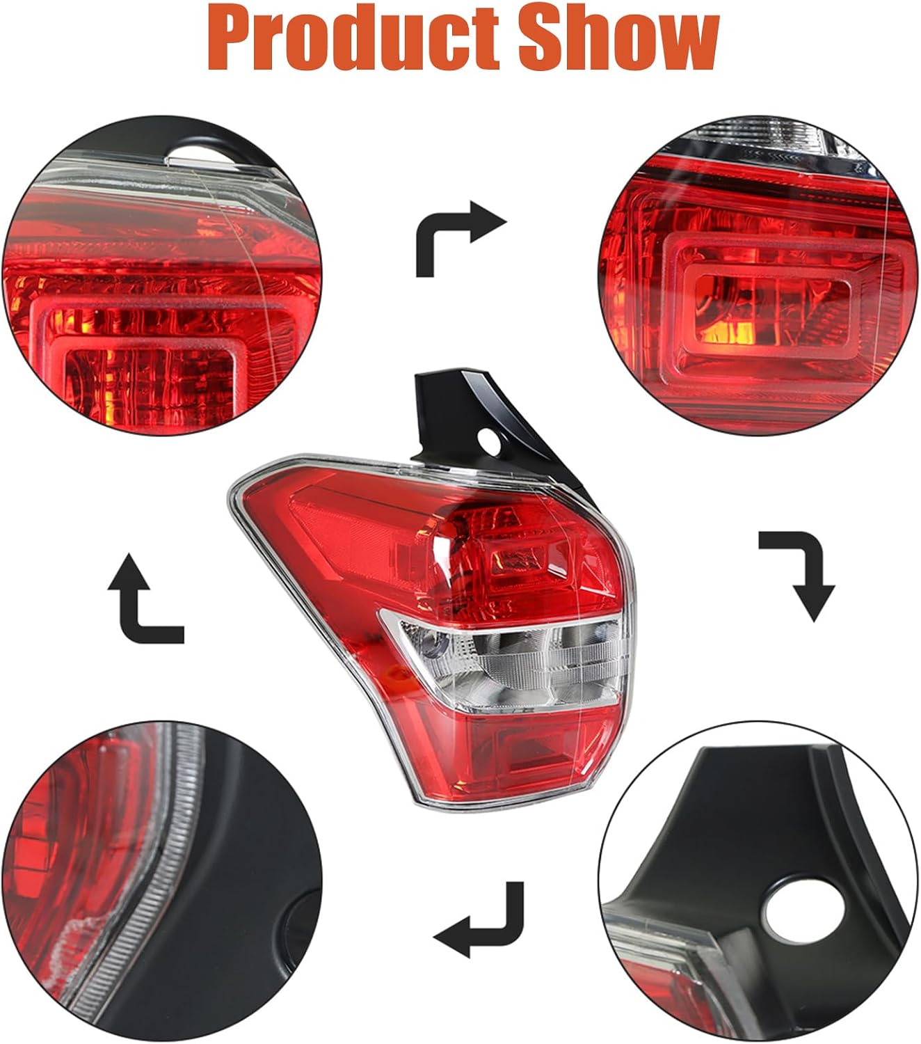 labwork Driver Side Tail Light Replacement for Subaru Forester 2014-2016 Rear Tail Light Brake Lamp Assembly LH Left Side 84912SG051 SU2818105