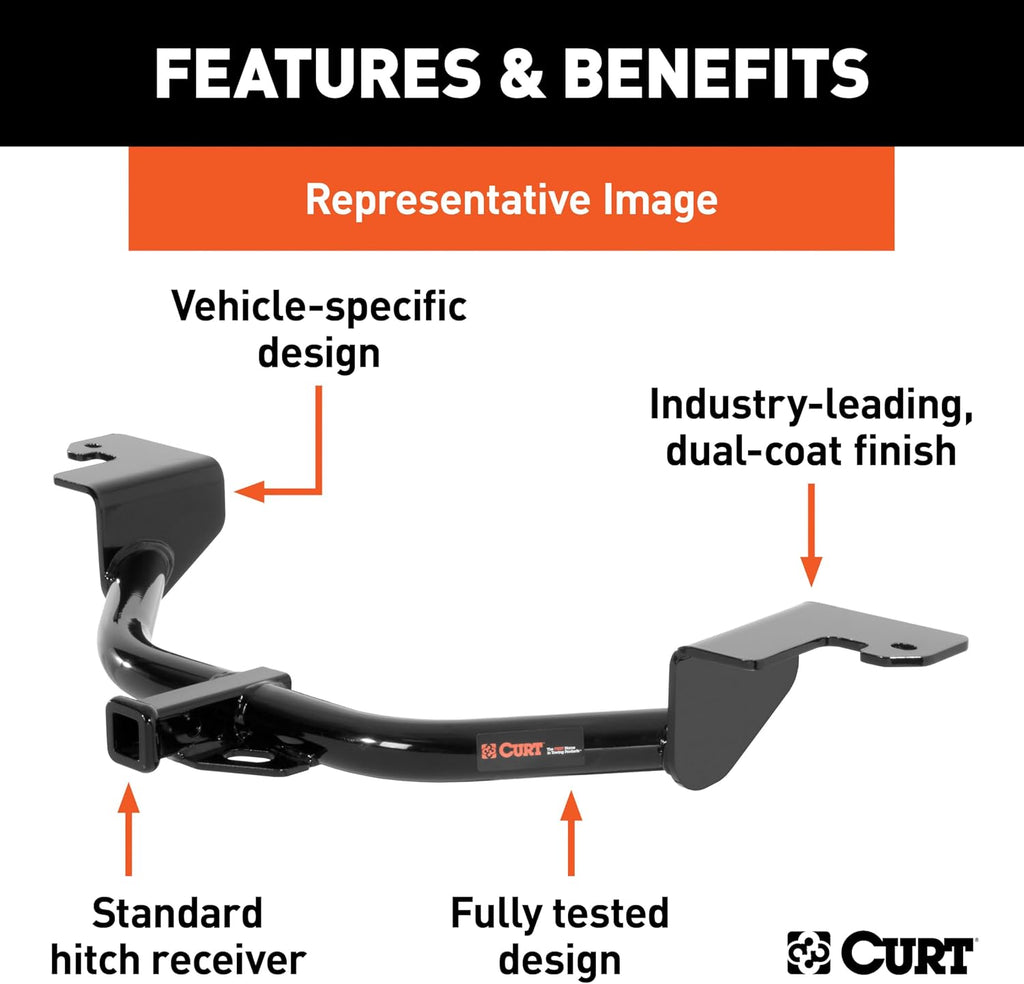 CURT 11683 Class 1 Trailer Hitch, 1-1/4-Inch Receiver, Compatible with Select Camry