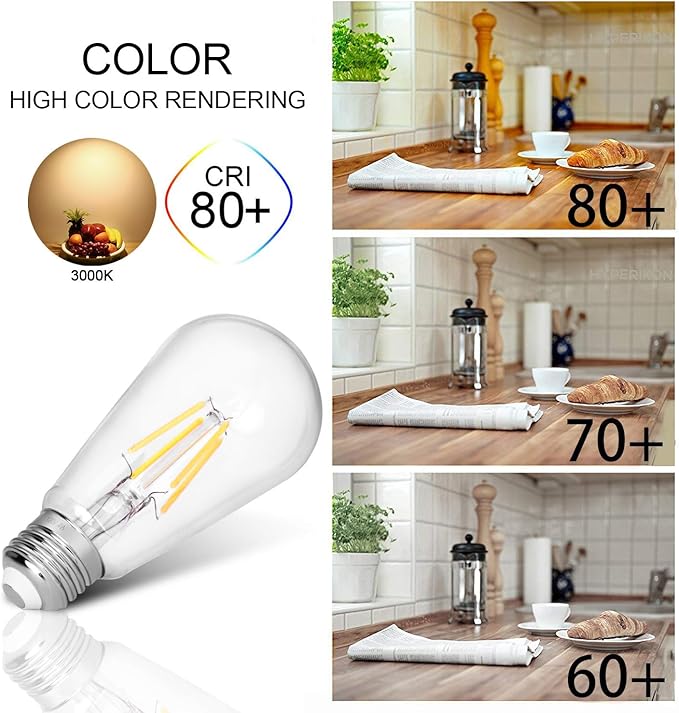 LED Edison Bulb 4W, Antique 40W Vintage Edison Bulb, E26 Light Bulb Non - Image 5