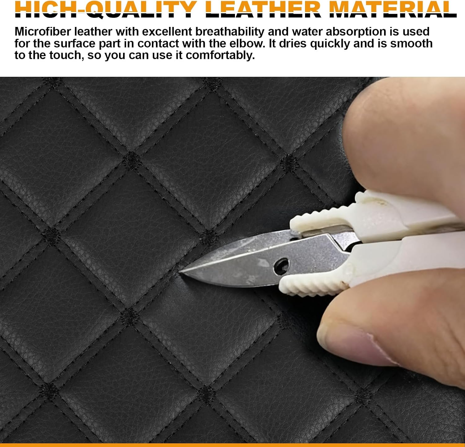 Diamond Stitch Seat Cover Replace for 19″ Coleman CT200u 196cc CT200 200cc Mini Bike, Heavy Duty Microfiber Leather, Black