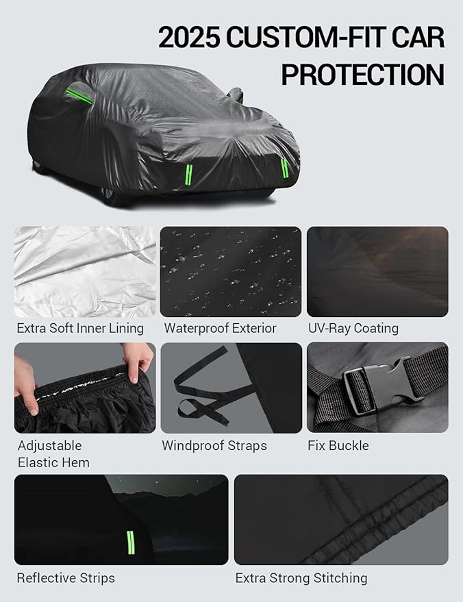 Proadsy 2026 Car Cover Fit for Chevrolet Chevy Malibu 2016-2025 2026, - Image 8