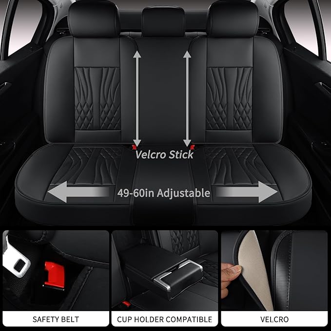 Leather Seat Covers, Car Seat Protector Waterproof, Seat Covers Full Set
