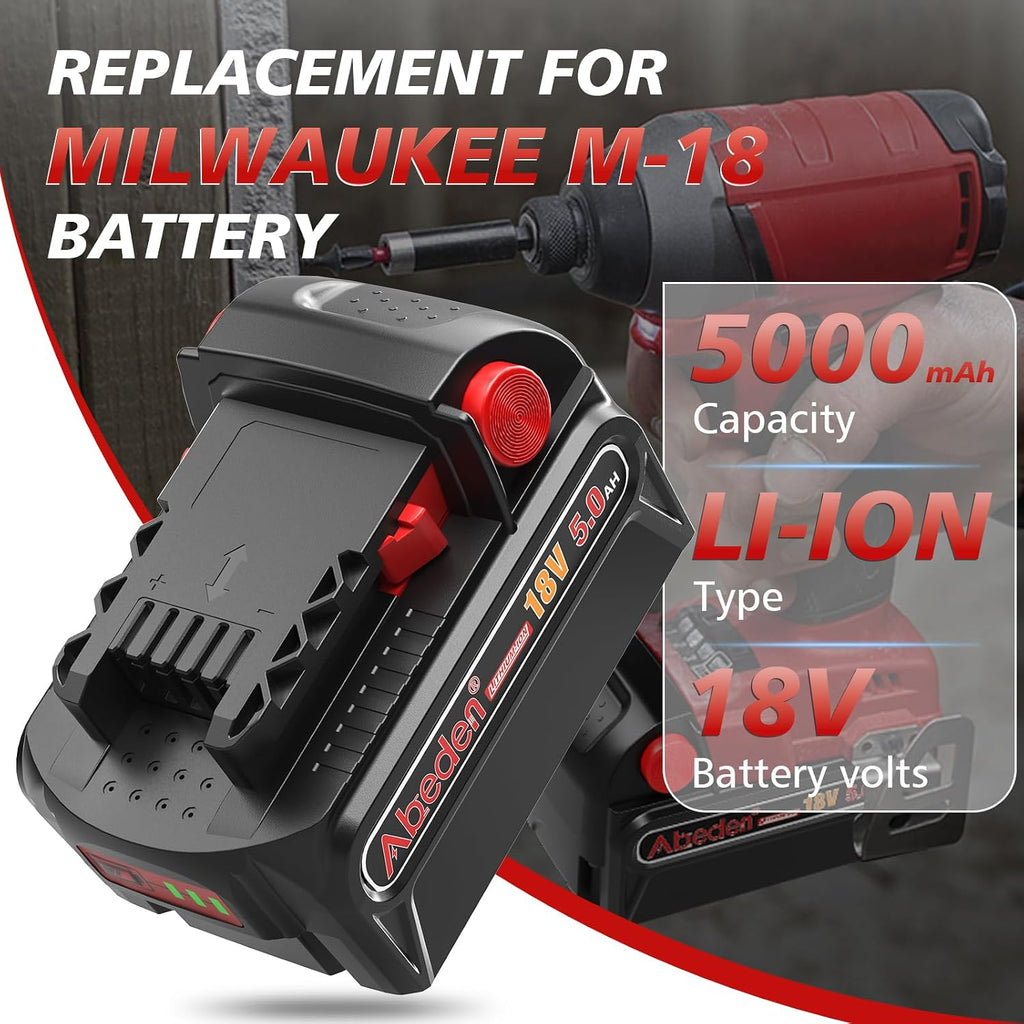 abeden 18v battery 4 pack 5.0ah replacement for shown in use