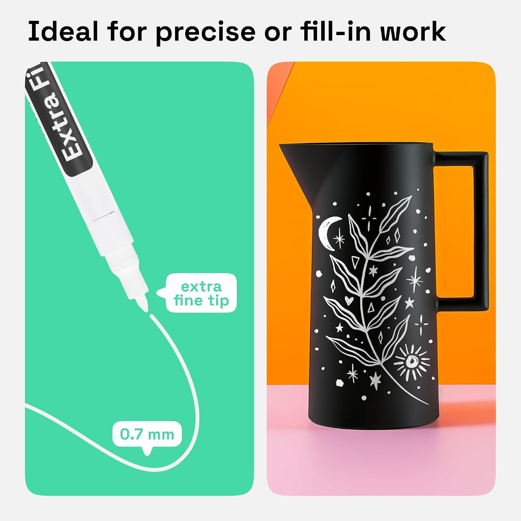 ARTISTRO Oil-Based Tire Paint Pens (White, 2 Pack)