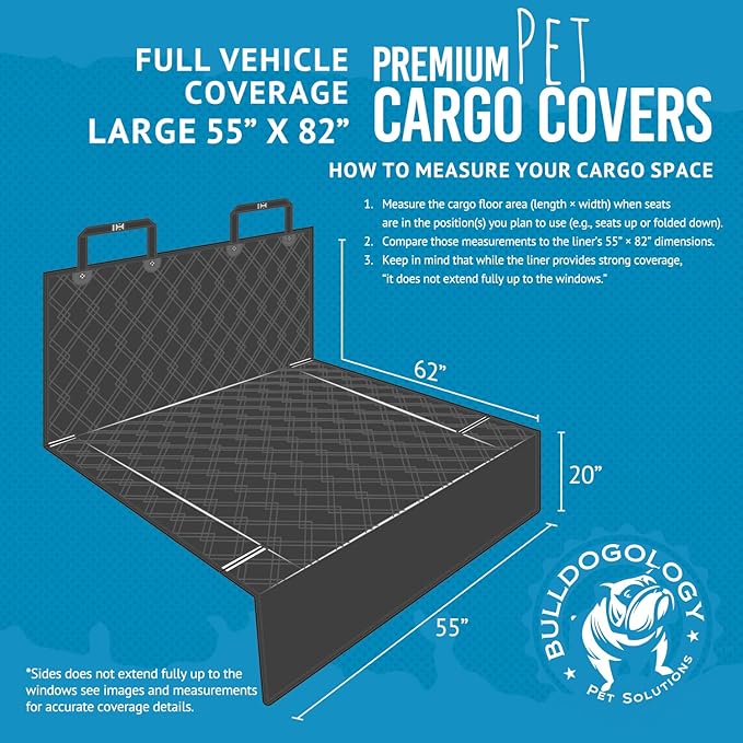 Bulldogology SUV Cargo Liner for Dogs 55"x82" Heavy Duty Pet Trunk Cargo Cover - Image 2