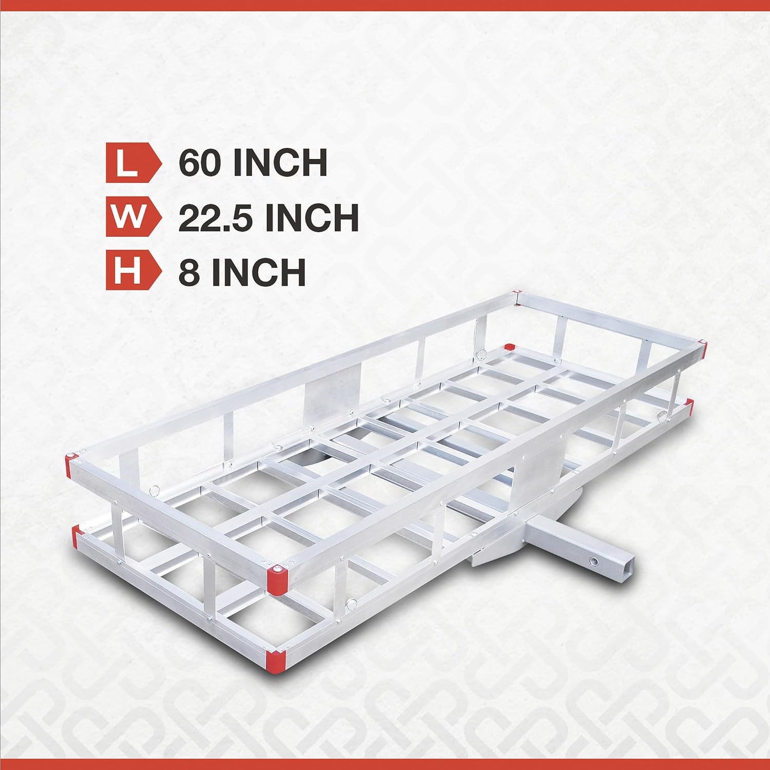 Ultra-Tow Aluminum Hitch Cargo Carrier - 500-Lb. Capacity, Silver, 60in. x 22.5in. x 8in.H