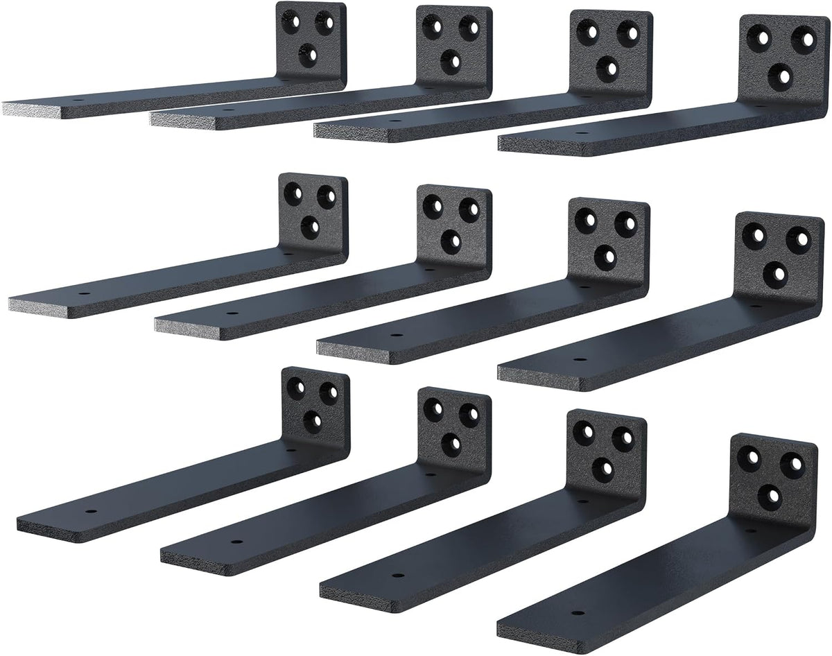 neodrop 12 inch floating shelf brackets, heavy duty, main product view