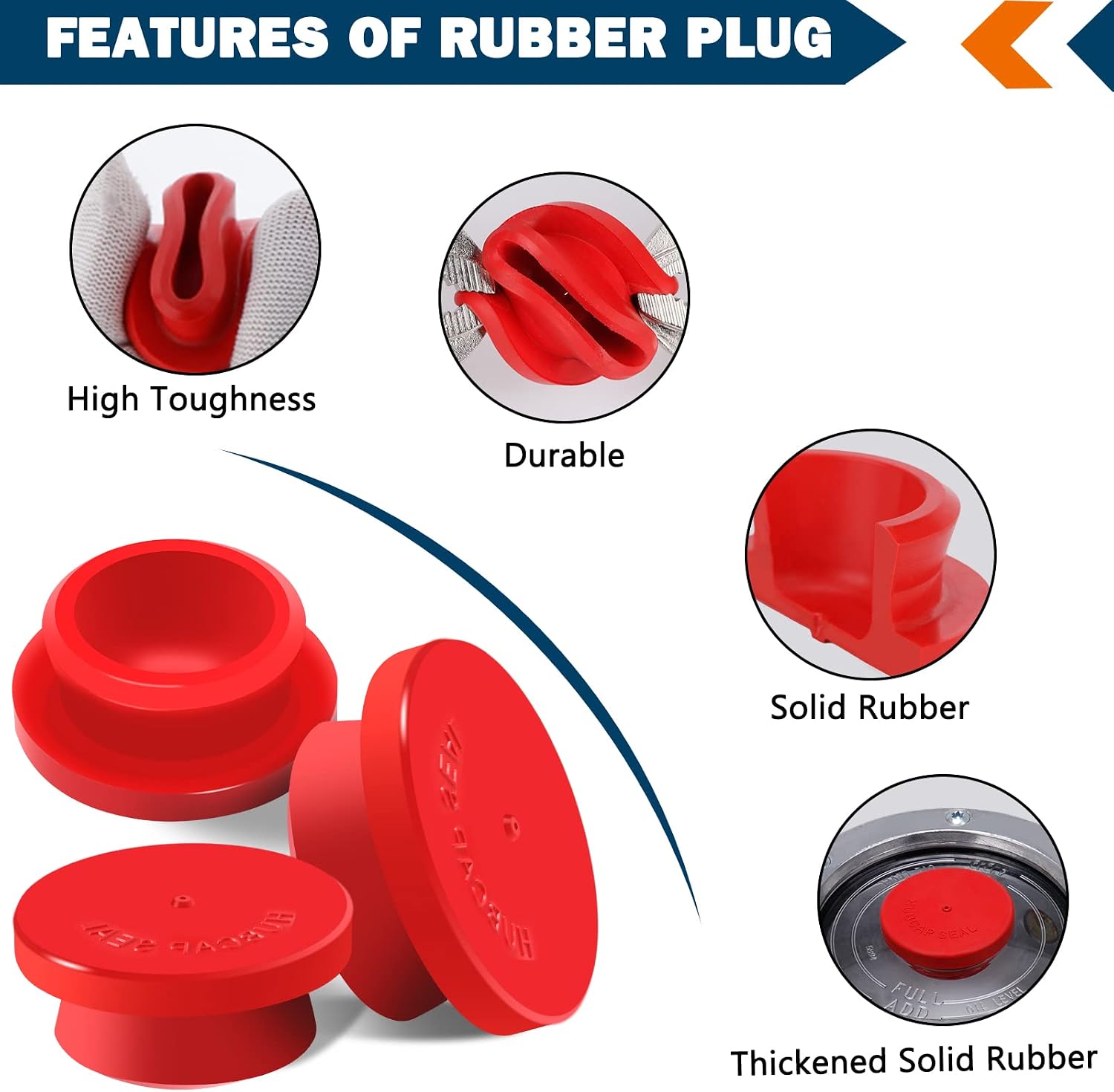 CheeMuii 12 PCS Hubcap Rubber Plugs 1-1/8" Wheel Fit for Trailer Hub Cap Replace Stemco 359-5990 Fit for Stemco 343-4009 343-4024 etc