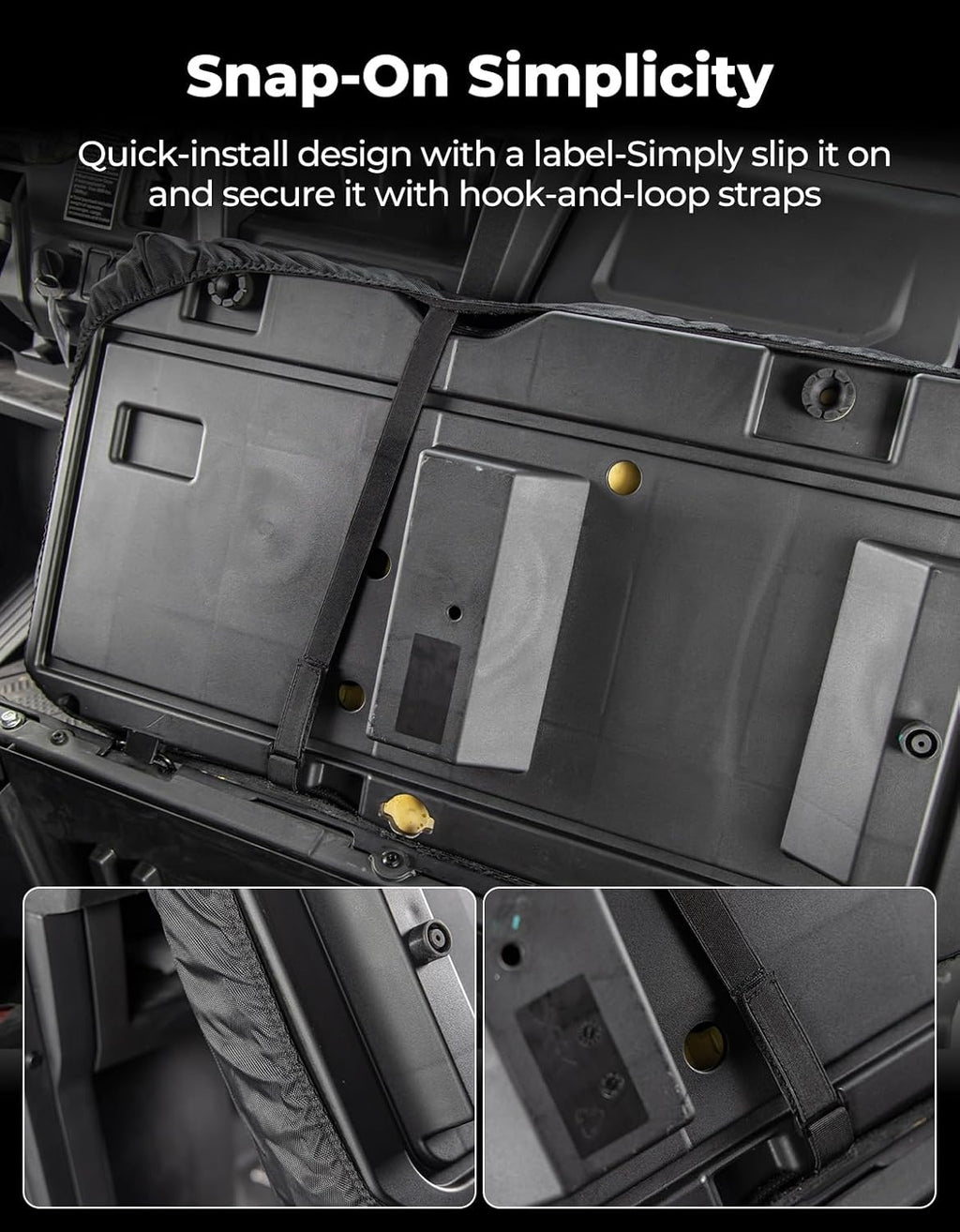 KEMIMOTO 1680D Seat Covers Set Compatible with CFMOTO Uforce 1000 2019-2024/1000 XL 2022-2024 (Front Seats) Oxford Fabric Pet Toenail Proof Water-Resistant Seat Cover Accessories