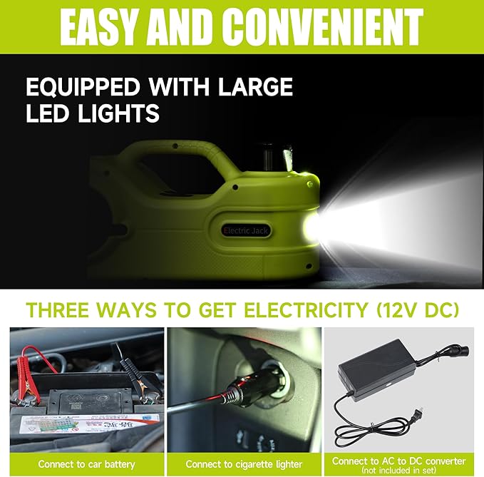 Electric Car Jack Kit 5T 12V Hydraulic Tire Jack - Image 6