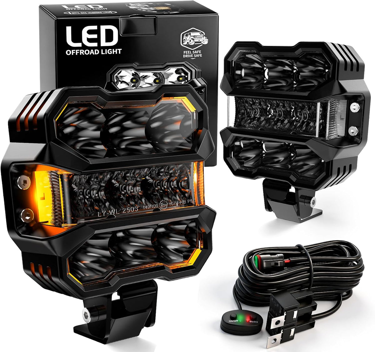 audexen 4.5 inch led pods lights 110w, main product view