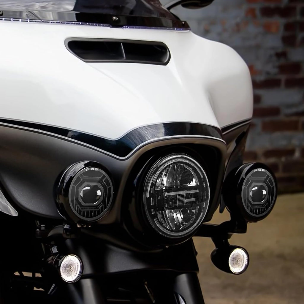 4.5" Motorcycle fog Lights 2PCS, Round LED Fog Lamps for Motorcycle Harley Davidson Accessories Electra Street Glide Heritage Softail Classic Road King