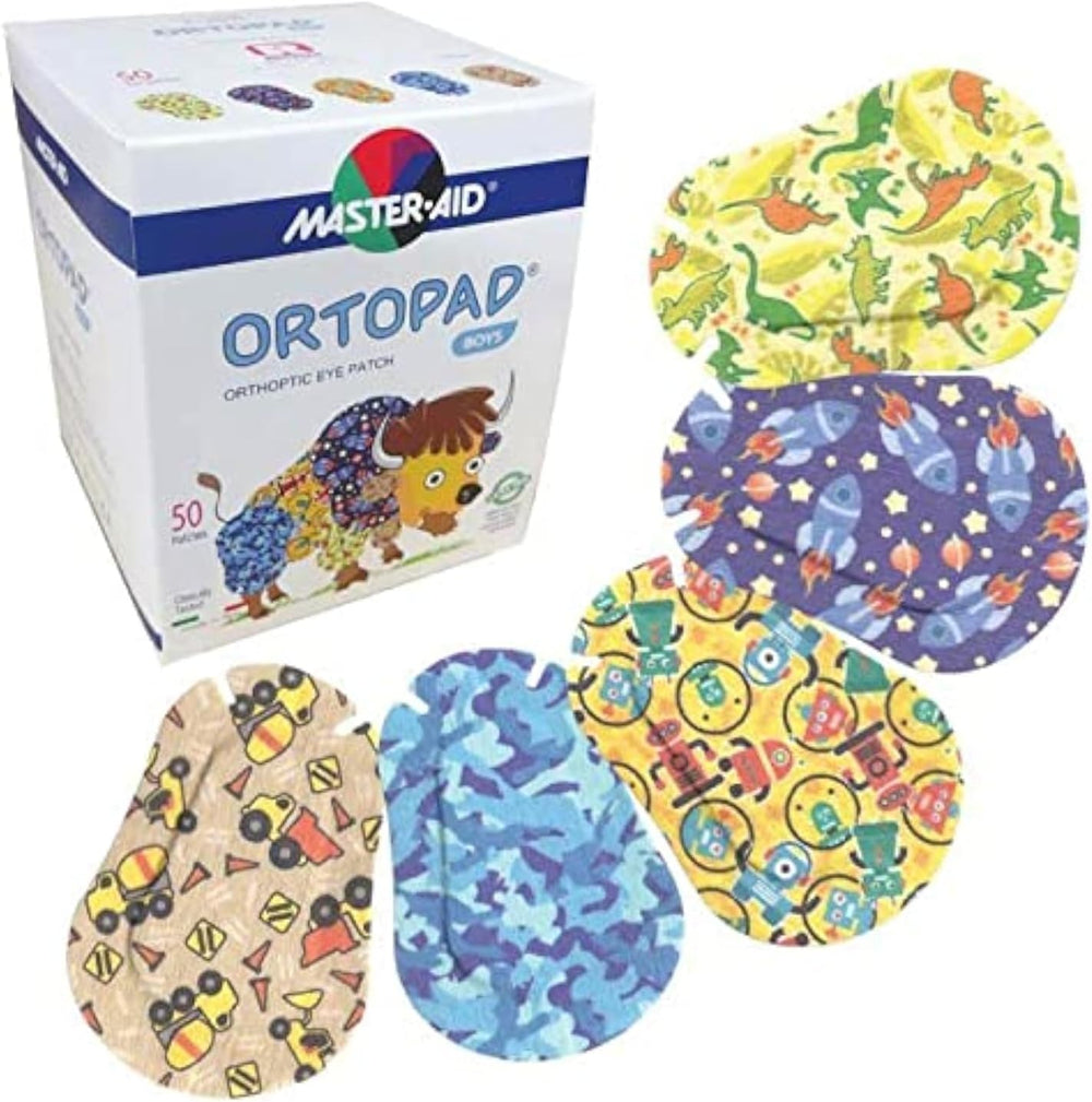Ortopad® Boys Adhesive Eye Patches, 50/bx, Blue Camo Pack, Med Size 2-4 yr