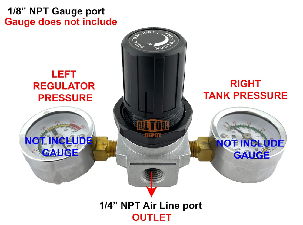 All Tool Depot Universal Air Regulator Special Design for Check Tank and Regu...