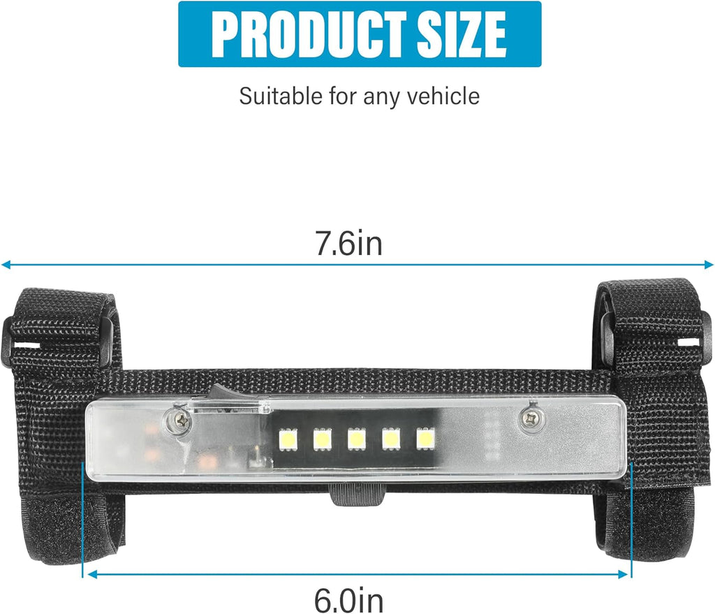 RACOONA UTV Dome Light,UTV Interior Light,Universal Roll Bar Mount LED Light,Car Accessories Interior Dome Light Utility Roll Cage Light Courtesy Light for UTV ATV RZR Truck Car Off Road Vehicle