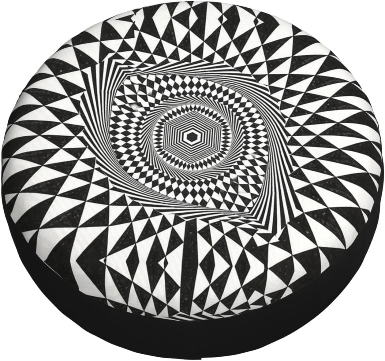 3D Optical Dizziness Grid-2 Print Universal Spare Tire Cover for RV, Jeep | Wheel Protector Fits Rv, Trailer, Jeep, Shield Tires From Sun, Dirt And Rain For Outdoor Storage