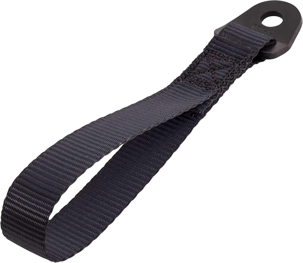 TRS Motorsport Fabric Door Handle Pull, Boot Trunk Strap, Grab Handle, Fixed Length,1400KG High Strength Webbing, 8 Colour Options - Made in The UK (Black)