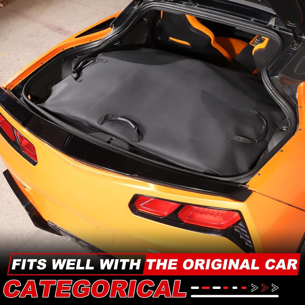 for C7 Corvette Hard Top Roof Panel Protection Storage Cover Bag Removable Waterproof Leather Trunk Rooftop Panel Storage Bag with Handle Compatible with Corvette C7 Coupe 2014-2019 Accessories (1PC)