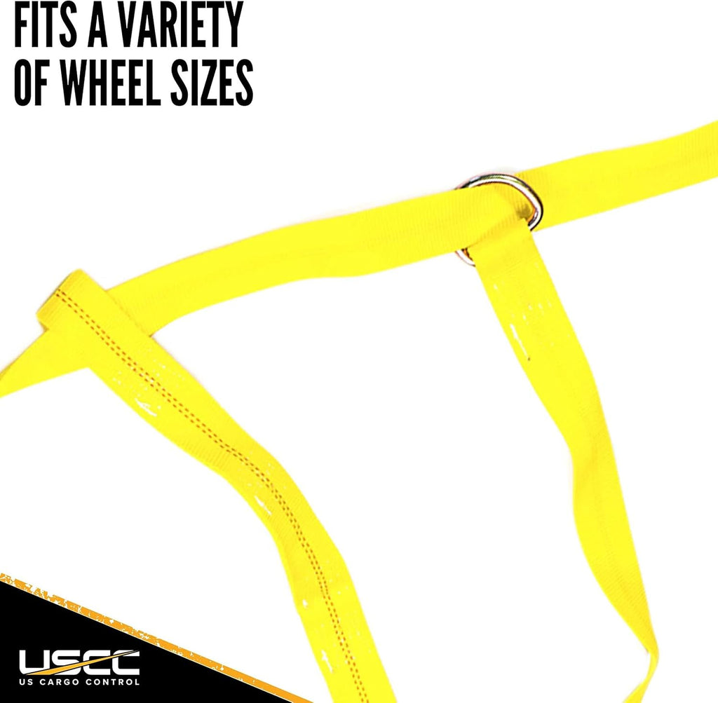 US Cargo Control Adjustable Tow Dolly Strap, 2 Inch Top Strap, Flat Hook End, Great for Tow Dolly Car Hauling, 3,333 Pound Working Load Limit, 24 Pack