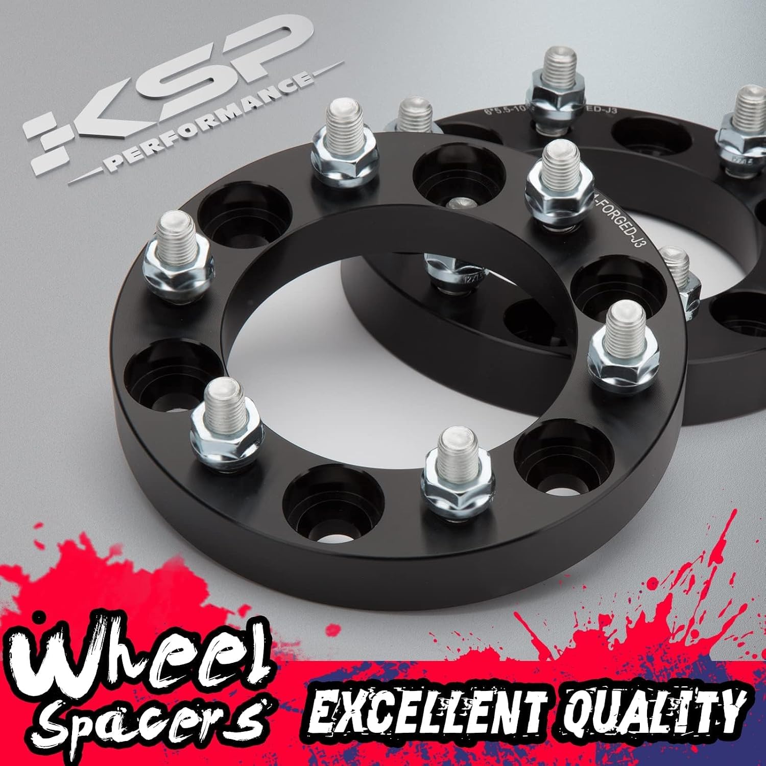 6X5.5 Wheel Spacers, KSP Forged 1 inch (25 mm) 6x139.7 mm to 6x139.7 mm Thread Pitch M12x1.5 Hub Bore 108mm Adapters 6 Lugs for Tacoma 2005-2023, 4Runner Tundra FJ Land Cruiser Black, Not Hubcentric