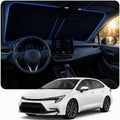 [2026 Upgraded] DooGooCoo Windshield Sun Shade for Toyota Corolla 2020-2025 2026 [Cooling Ice-Crystal, 100% Sun Block ] Sunshade for Car Windshield for Toyota Corolla Sun Shade, Custom Fit Corolla.