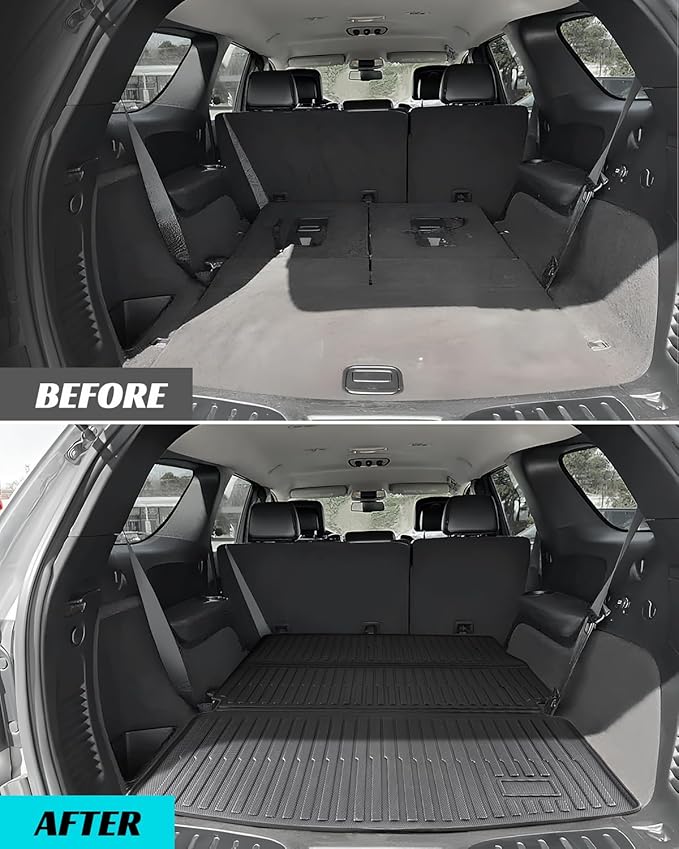 Floor Mats Full Set for Dodge Durango 2011-2015 7 Seats, All Weather Floor Mats - Image 3
