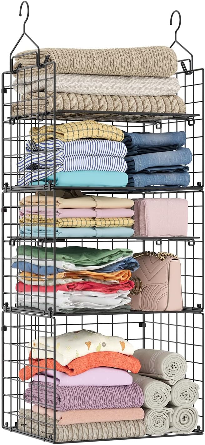 x-cosrack closet hanging organizer shelves - 5 tier, main product view