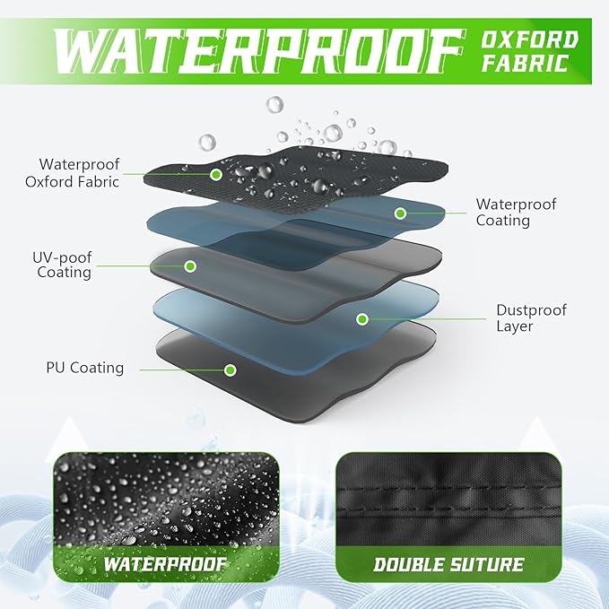 COVERVIN Motorcycle Cover, All Weather Outdoor Waterproof Night Protection - Image 4