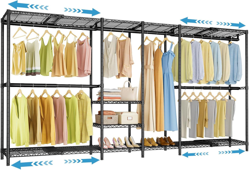 vipek x4 expandable heavy duty clothes rack wardrobe shown in use