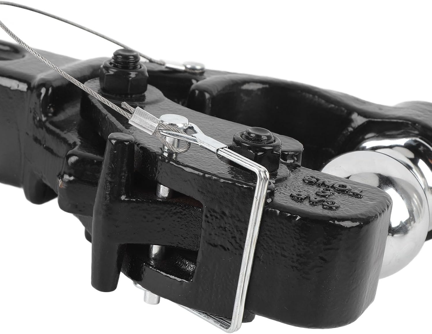 Generic Pintle Hook with 2 Inch Trailer Ball Heavy Duty 16000lbs Towing Capacity Receiver Mount Combination Hitch for Trucks SUVs RVs Black Steel