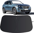 Windshield Sun Shade for BMW X5 2019-2025 2026, Foldable Sun Visor Protector with Storage Bag, 2-Layers Car Sunshade Front Window Shade UV Protection