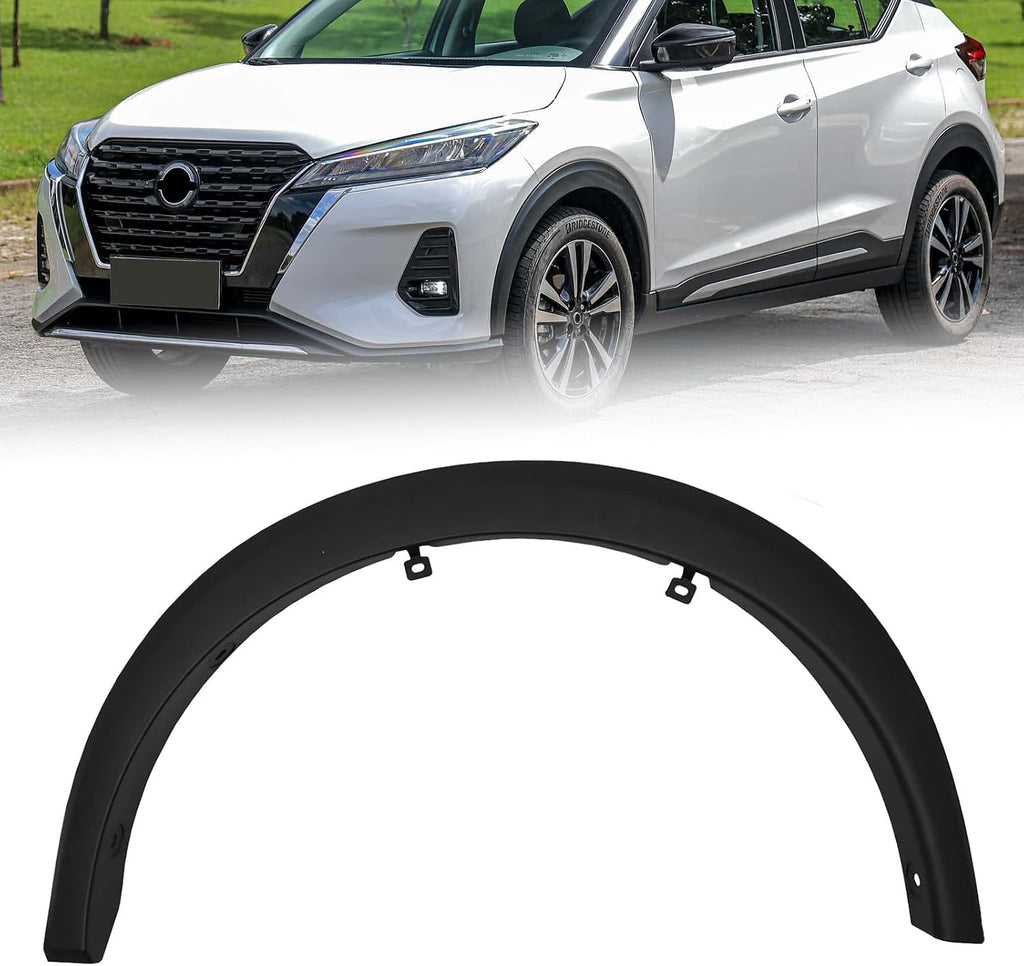 Front Left Fender Wheel Molding Trim Compatible with 2021-2024 Nissan Kicks Driver Side Front Wheel Arch Fender Wheel Arch Molding Trim 638115RY0A