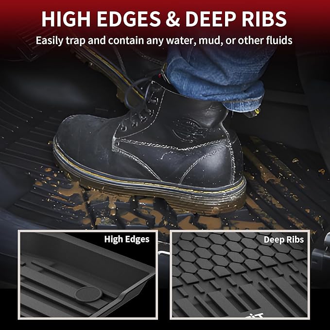 LASFIT Floor Mats for Toyota Sienna 8 Seats 2021-2024 2025 All Weather TPE - Image 3