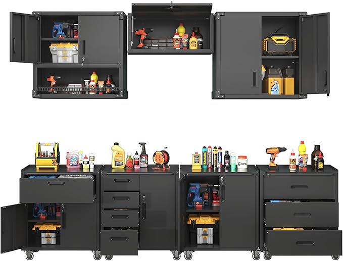 Metal Tool Cabinet, Garage Storage Cabinet System, Wall Cabinet & Locking by VIYET