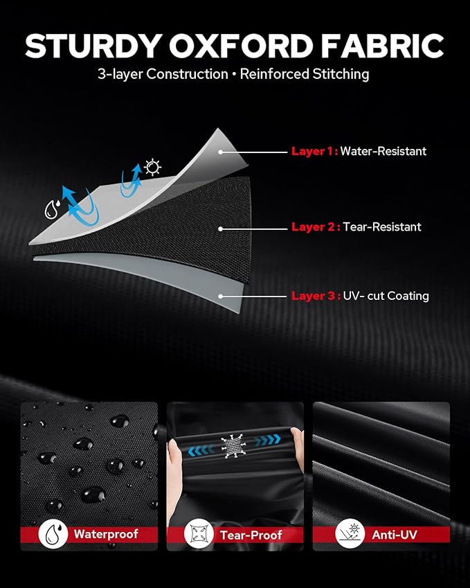 Benlari Motorcycle Cover Waterproof Outdoor, Heavy Duty Motorcycle Cover - Image 2