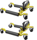 Garvee Car Wheel Dolly Set of 2, 1500 LBS Capacity Car Dolly with Hydraulic Tire Jack for Vehicle Positioning for Truck Rv Trailer, Yellow