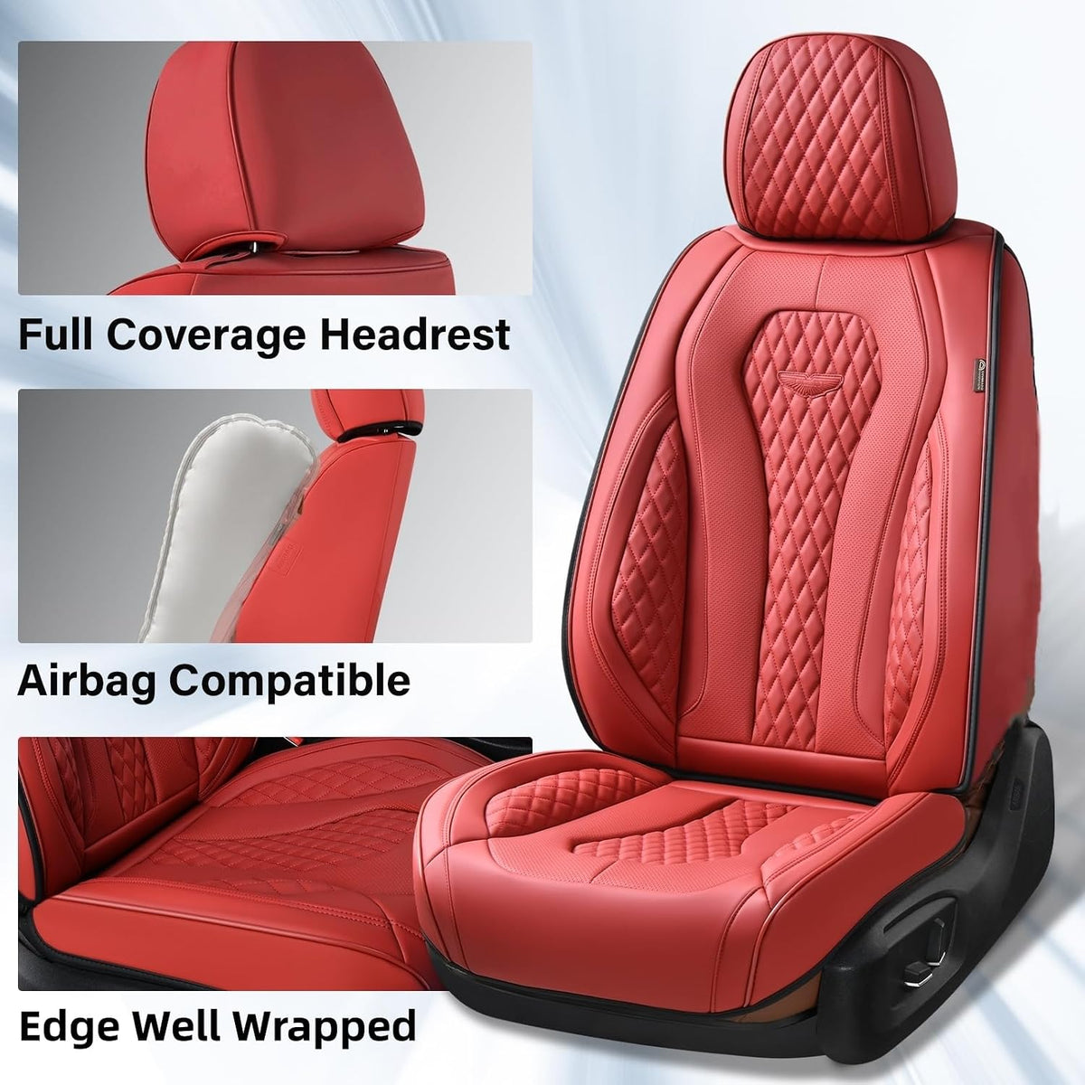 coverado seat covers, car seat covers full set, close-up detail