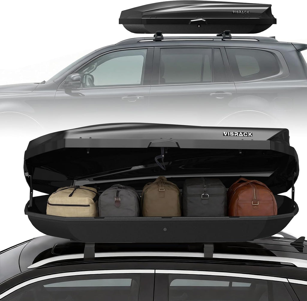 Rooftop Cargo Box,Rooftop Cargo Carrier Hard Shell with Security Keys, Waterproof Heavy Duty Roof Cargo Box, 70.08x34.57x14.53 Inches 21 Cubic Feet (Tool-Free Install) Black (B70)