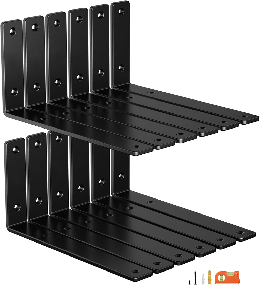 neodrop 12-pack 10 inch heavy duty shelf brackets, main product view