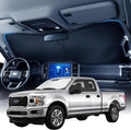 Zanch Custom Windshield Sun Shade for Ford F150 F250 F350&450 (2015–2026), 3D Scanned Fit, 7-Layer Heavy-Duty UV & Heat Blocking Protection, Interior Cooling, Foldable Truck Accessories