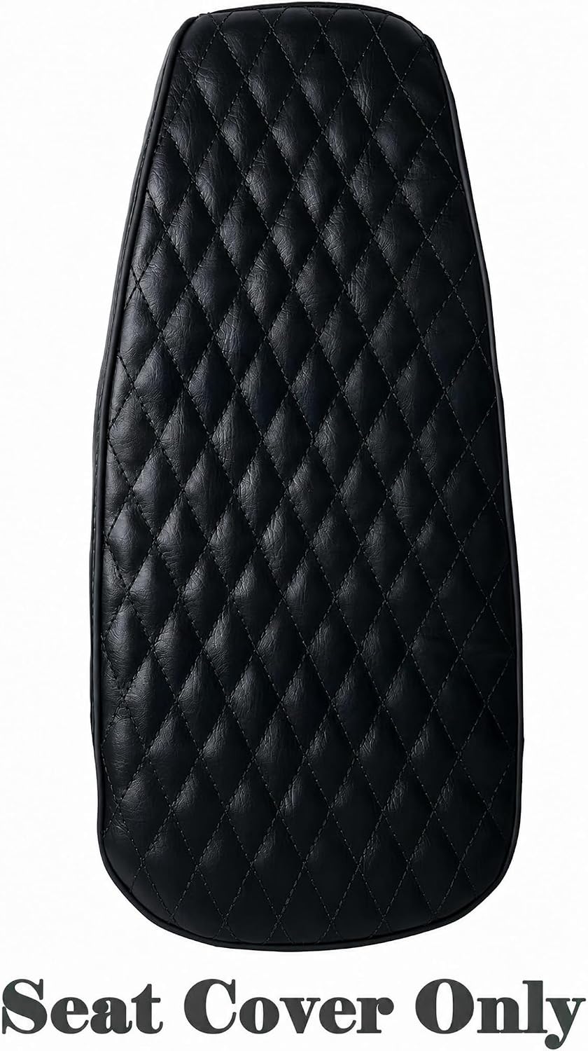 JMCHstore Black Diamond Stitch Retro Upgraded 17'' Seat Cover for Coleman BT200X Mini Bike 196cc, Hisun 200-7 for Viper 200cc Trail Bike Cushion Replacement Parts